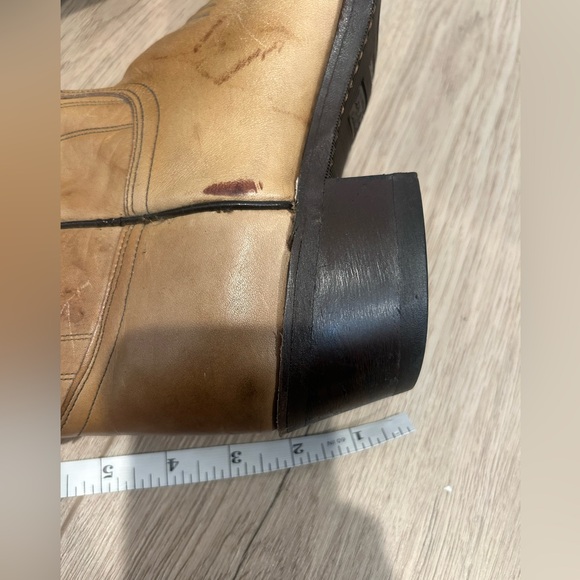 J Chisholm Western Cowboy Boots Tan Marbled USA Made - Size 8.5 D Men’s - Picture 11 of 11